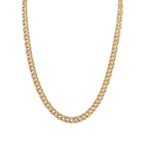 1 CTW Diamond Miami Cuban Link 24-inch Chain in 10KT Yellow Gold