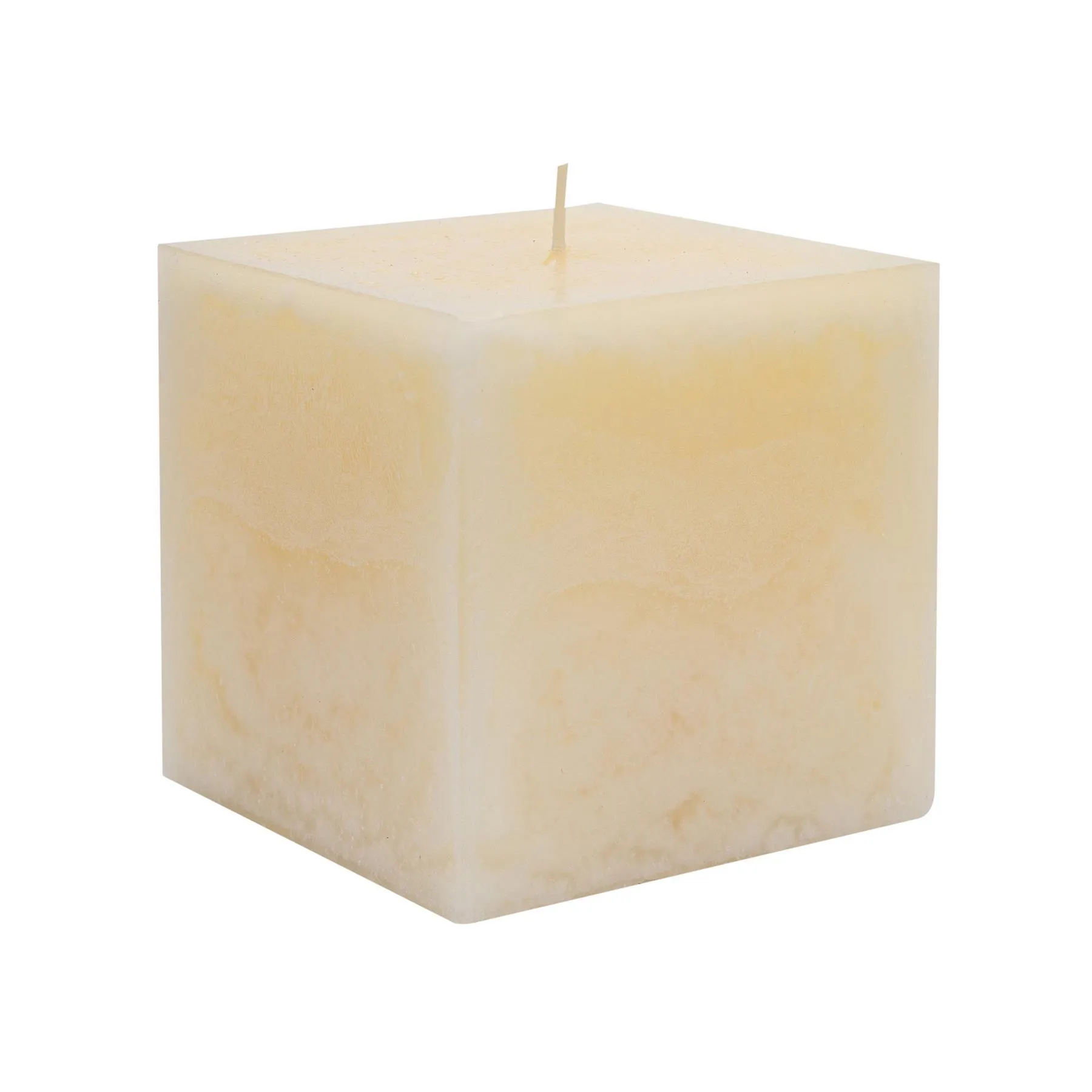 10cm Vanilla Square Pillar Candle - By Nicola Spring