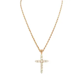 14k Gold Diamond Cross Pendant 1.7 Cwt.