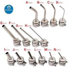 45 Degree Curved Angle Nozzle Replacement For 850 Series Hot Air Gun