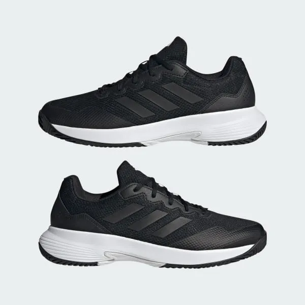 Adidas Men's Gamecourt 2.0 Tennis Shoes - Core Black / Grey Four