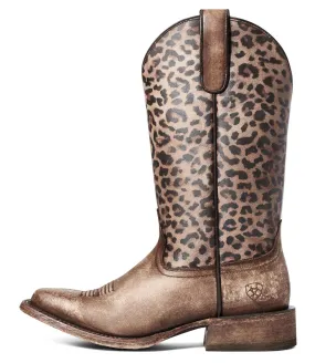 Ariat Women's Circuit Savanna Cheetah Western Boot, Naturally Distressed Brown