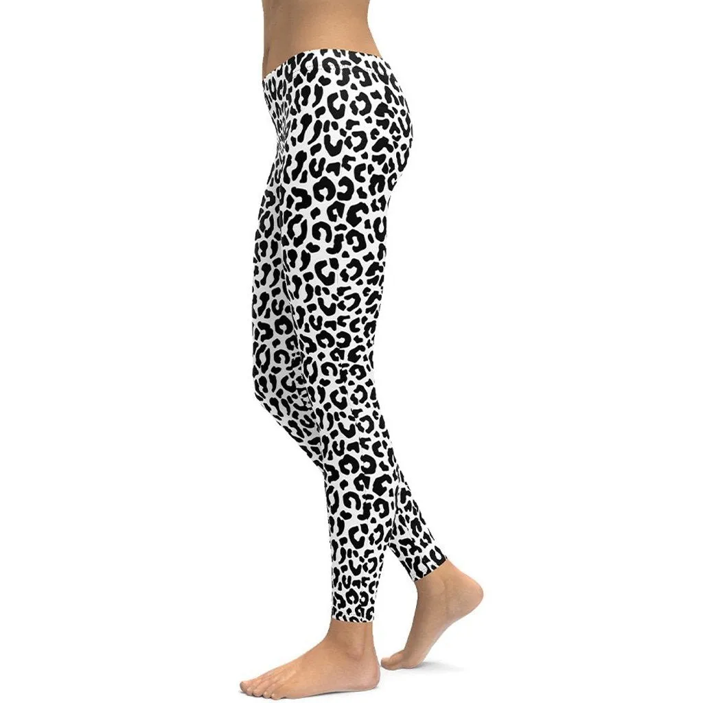 Black & White Leopard Leggings