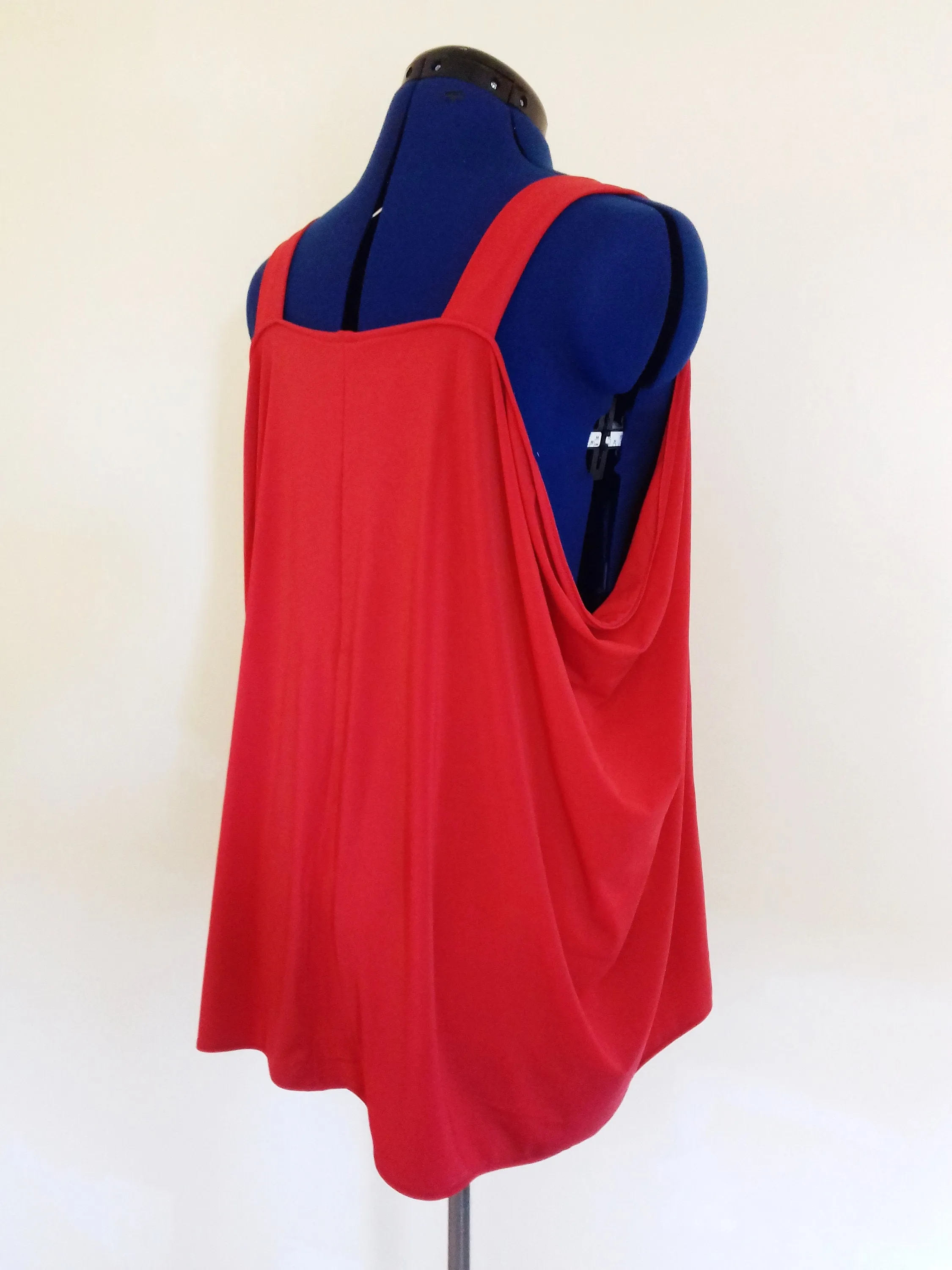 Blood Red Grecian Drape Top