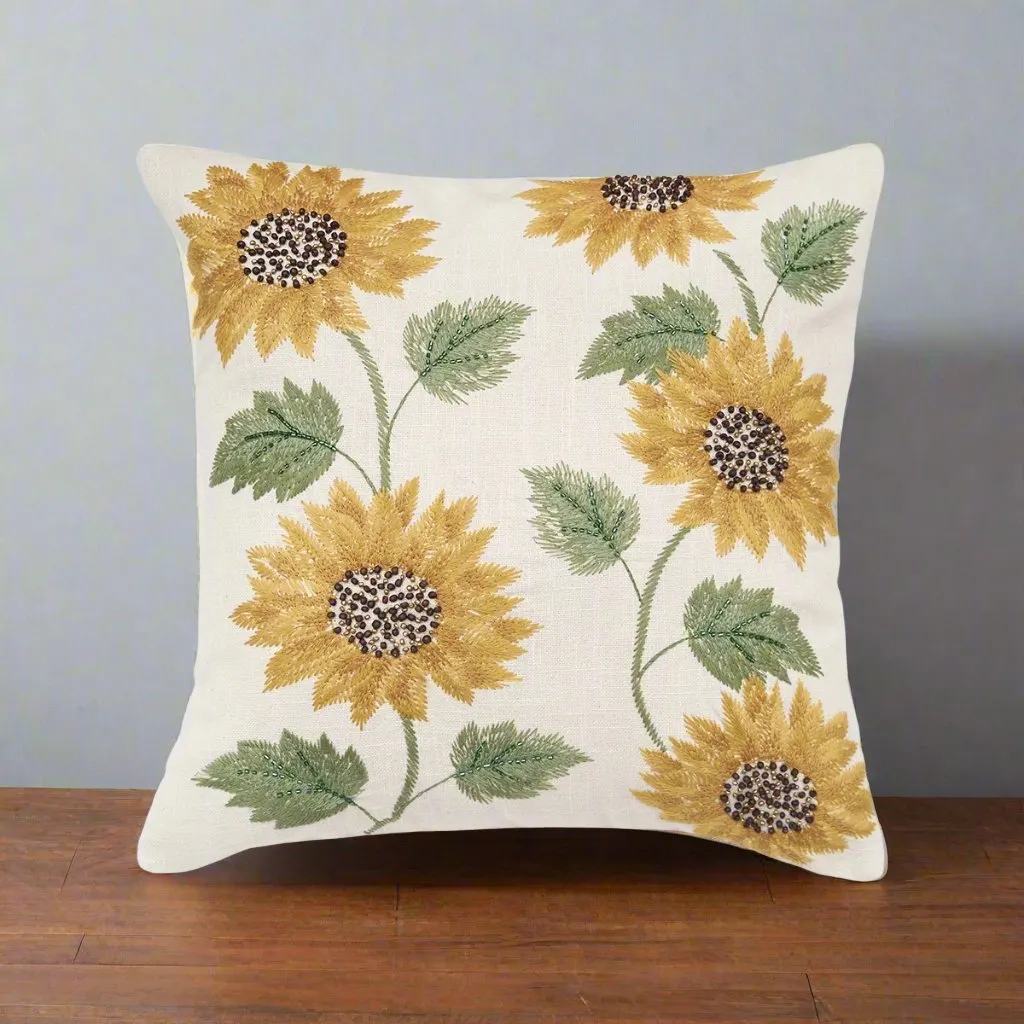 Blooming Sunflower Pillow