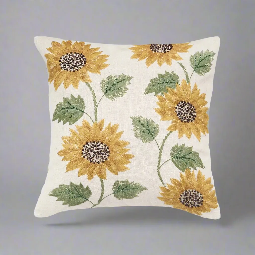 Blooming Sunflower Pillow