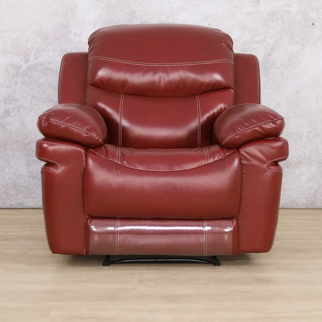 Geneva 1 Seater Leather Recliner