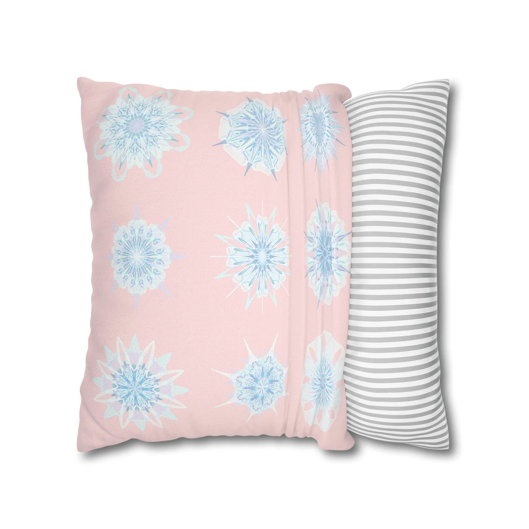 Handmade Mandala Art Pillowcase - Christmas Snowflake Design