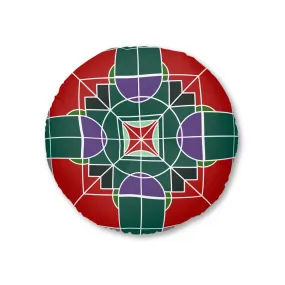 Handmade Mandala Floor Cushion - Tufted Round Pillow