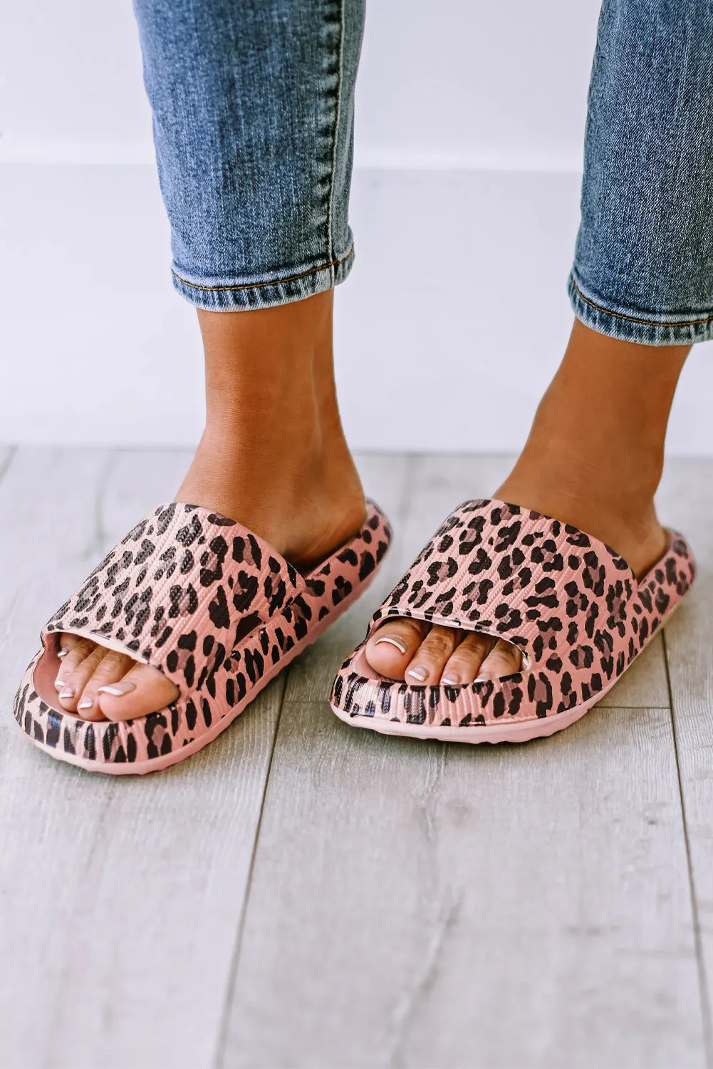 Print Thick Sole Slip On Slippers