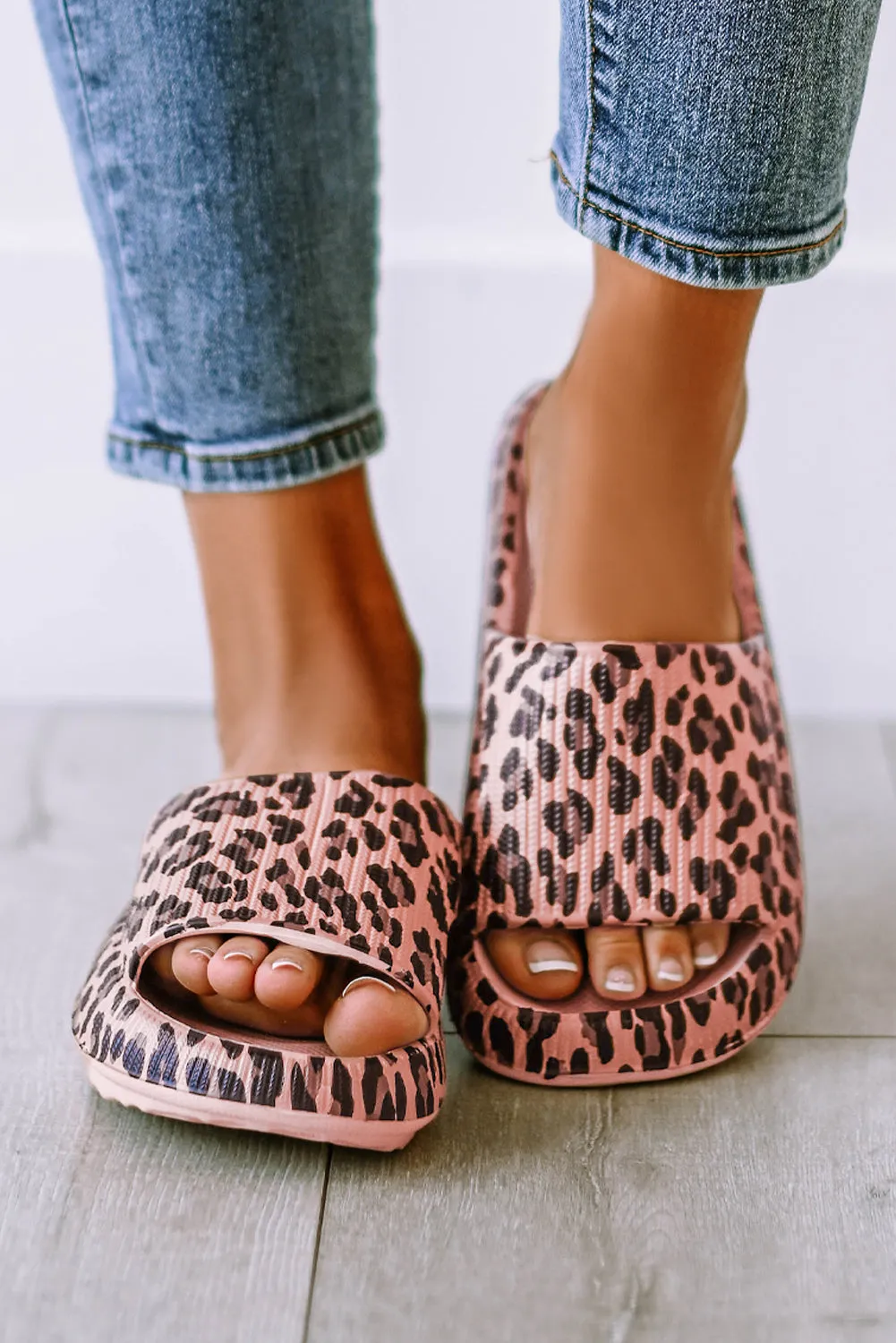 Print Thick Sole Slip On Slippers