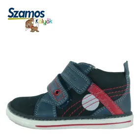 Szamos kid boy sneakers black with white round decor toddler/little kid/big kid size