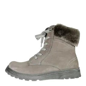 Szamos Kid Insulated Girl Boots Grey With Fur Heel Liner - Made In Europe